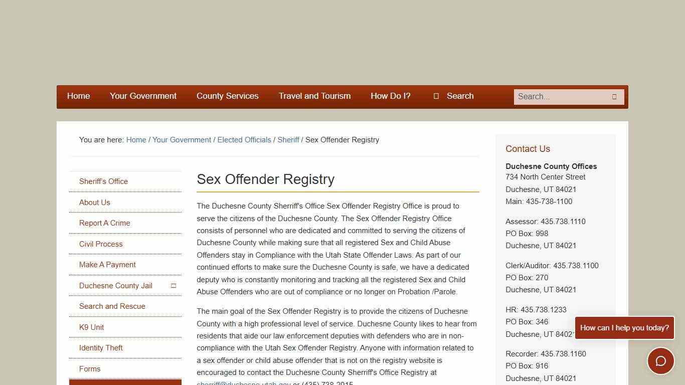 Sex Offender Registry